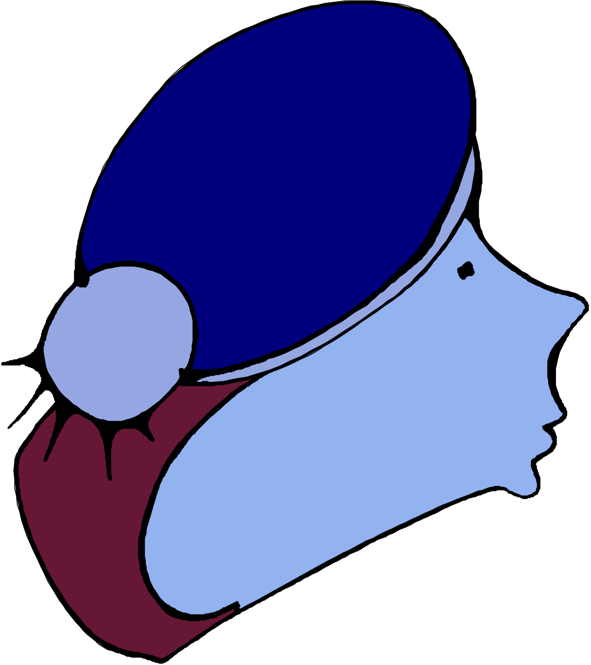 Blue and Red Hat with Bow - Eye-Catching Clipart for Every Occasion