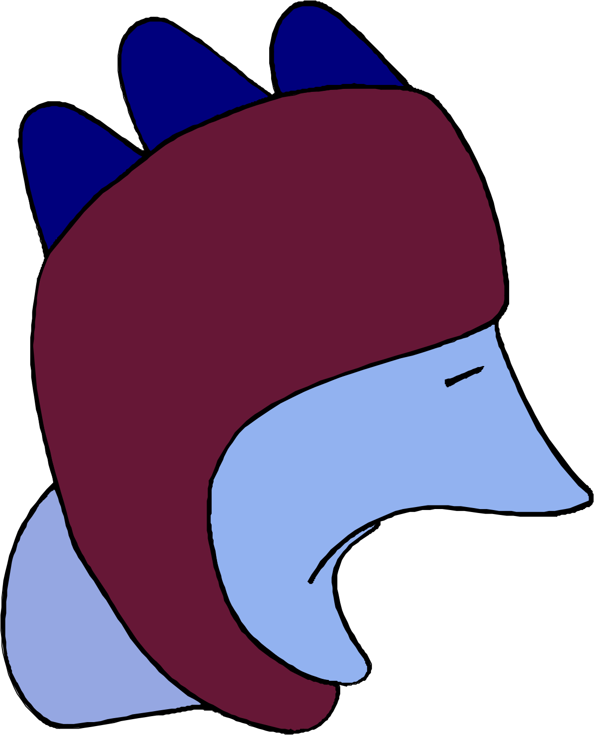 Cartoon Character with Mohawk - Unique Clipart for Creative Projects