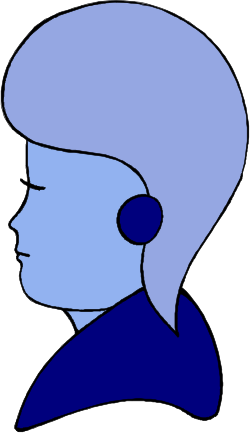 Blue Woman's Head Clipart on White Background - Stunning Visuals for Your Projects