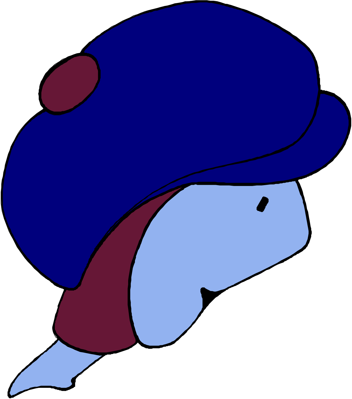 Blue Hat with Red Buttons Clipart: Stylish Accessory for Your Projects