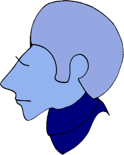 Blue Head with Scarf Clipart - Unique and Stylish SVG Graphics