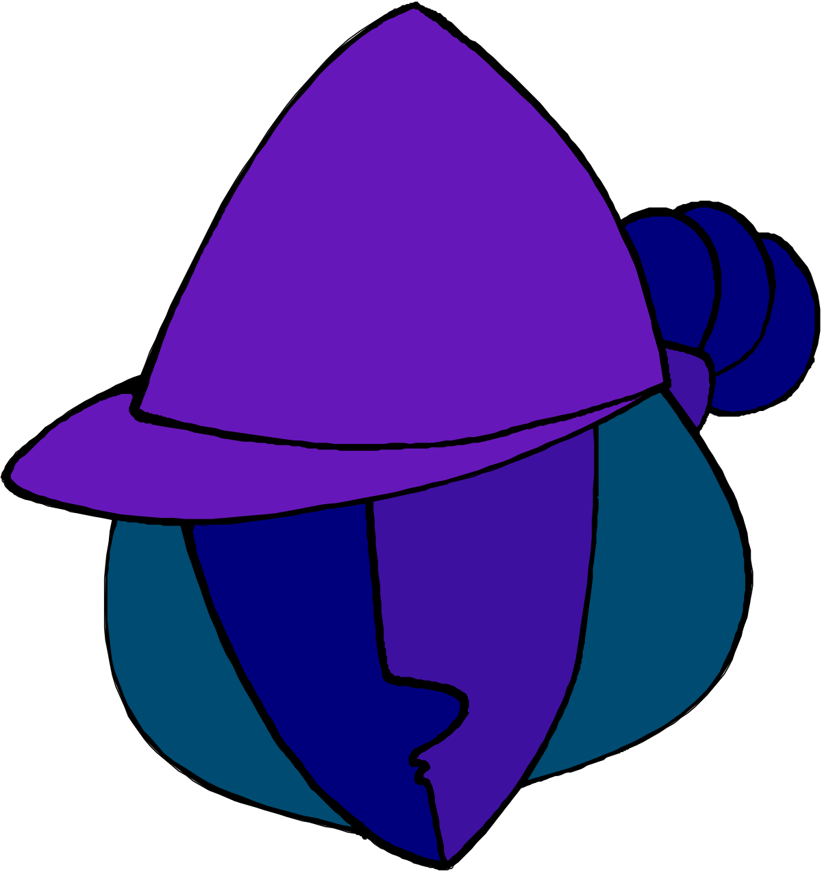 Purple Hat with Blue Band Clipart for Stylish Designs