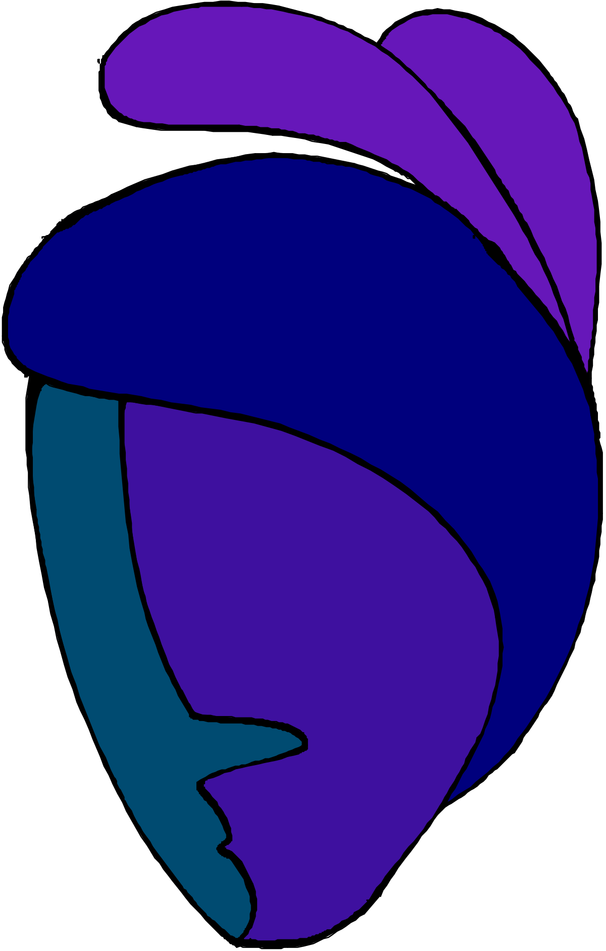 Purple Turban with Blue Turban Clipart  Vibrant Accessories for Your Designs