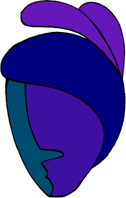 Purple Turban with Blue Turban Clipart  Vibrant Accessories for Your Designs