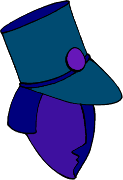 Blue Hat with Purple Bow Clipart - Perfect for Fun Creations