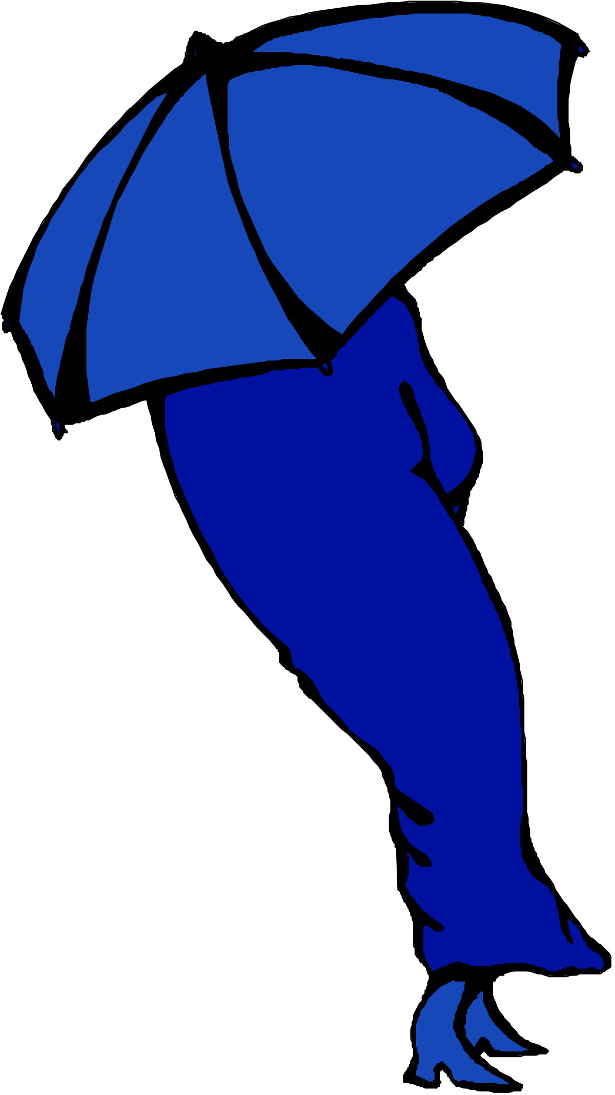 Blue Umbrella Clipart for Weather and Outdoor Themes