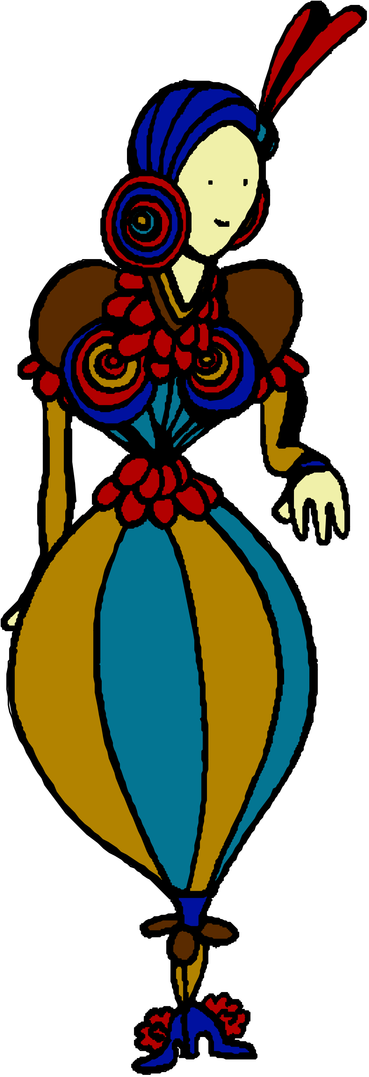 a cartoon character in a blue dress and red shoes clip art png transparent Cartoon Character in Blue Dress and Red Shoes Clipart