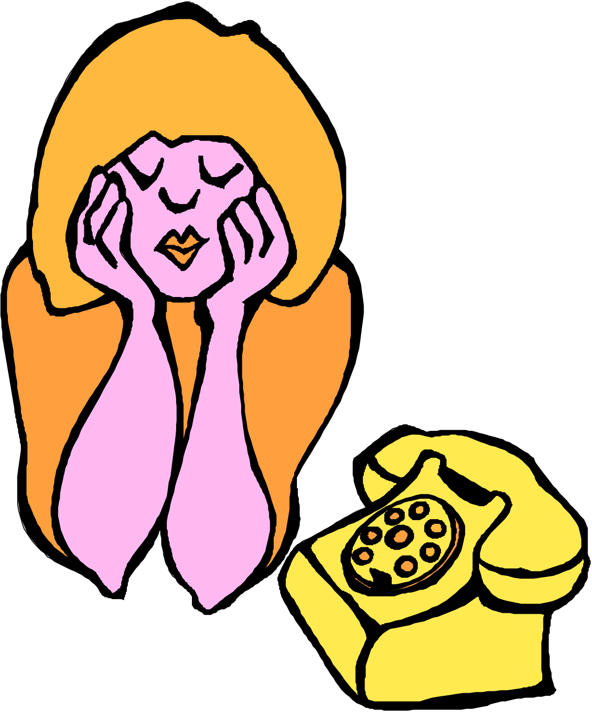 a woman with her hands on her face clip art png transparent Woman with Hands on Face Clipart - Expressive Emotions and Reactions