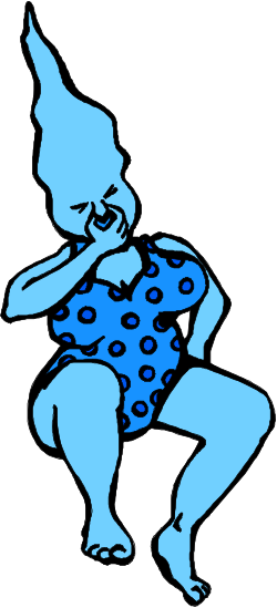Blue and Black Cartoon Character Clipart for Creative Projects
