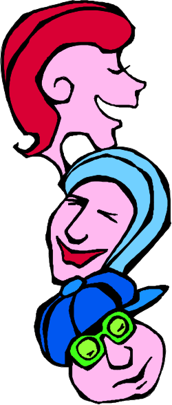 Two People Interacting: Engaging Illustration of a Woman and a Man