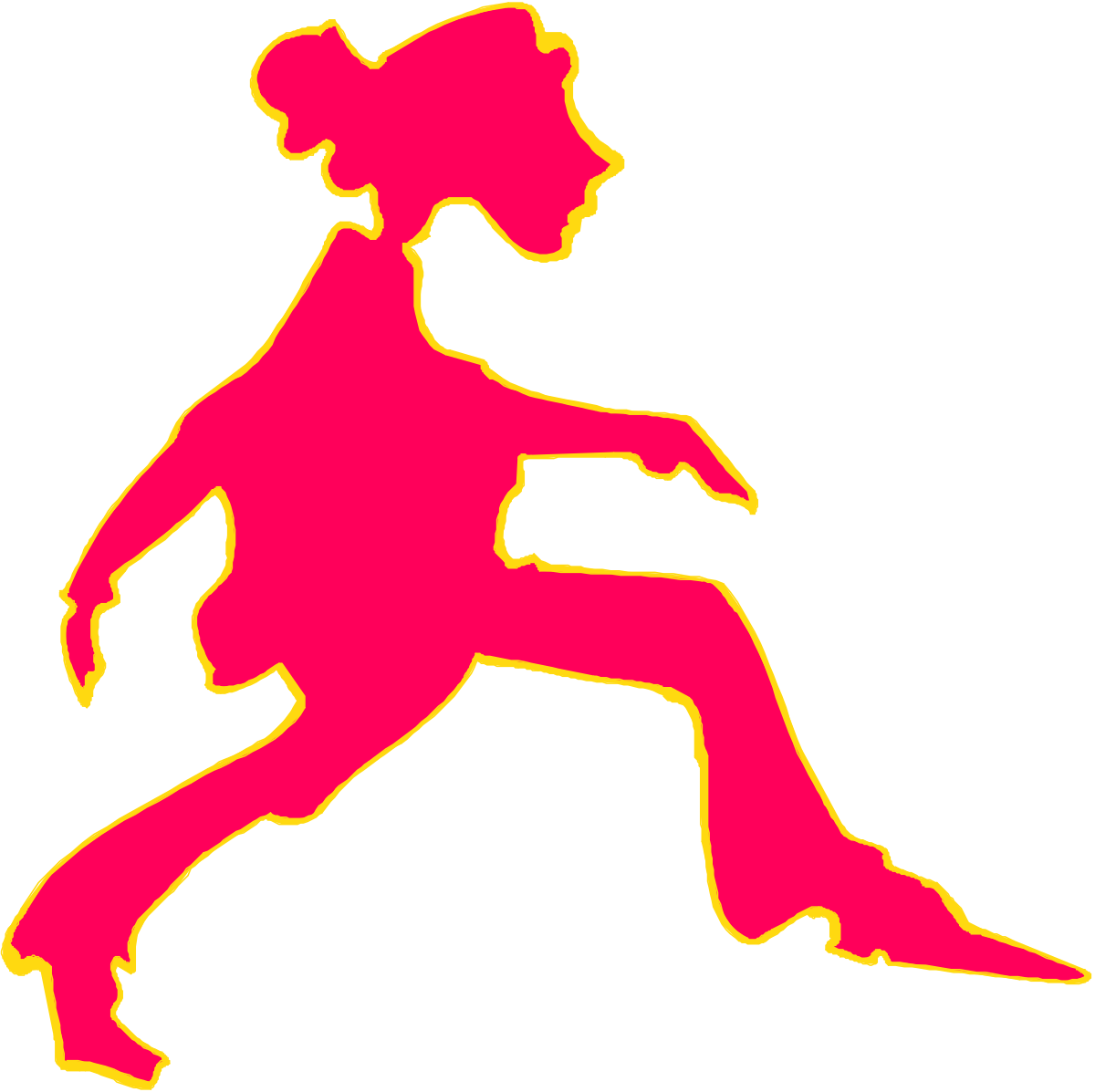 a silhouette of a woman running clip art png transparent Silhouette of a Woman Running - Dynamic Clipart for Fitness Themes