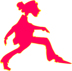 Silhouette of a Woman Running - Dynamic Clipart for Fitness Themes