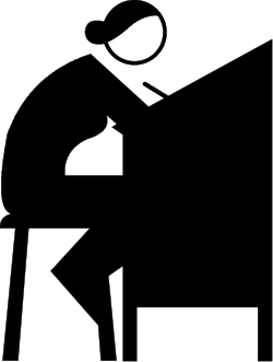 Black and White Silhouette of a Man's Face - Striking Clipart Image