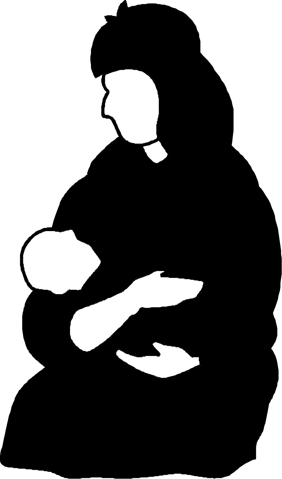 Black and White Bearded Man Clipart for Creative Projects