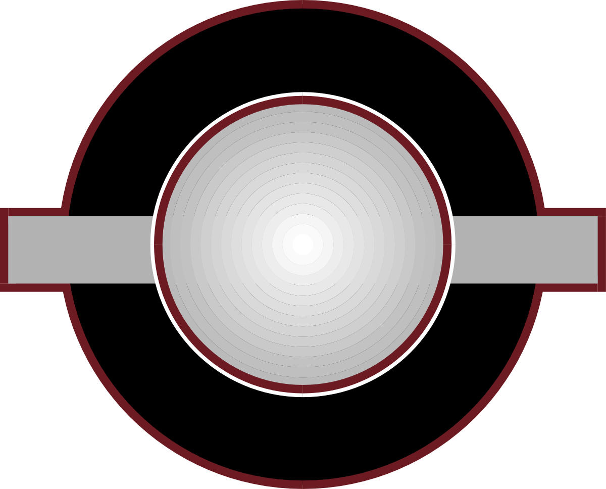 Circle with Red Center and White Surround - Perfect for Clipart Use