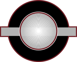 Circle with Red Center and White Surround - Perfect for Clipart Use