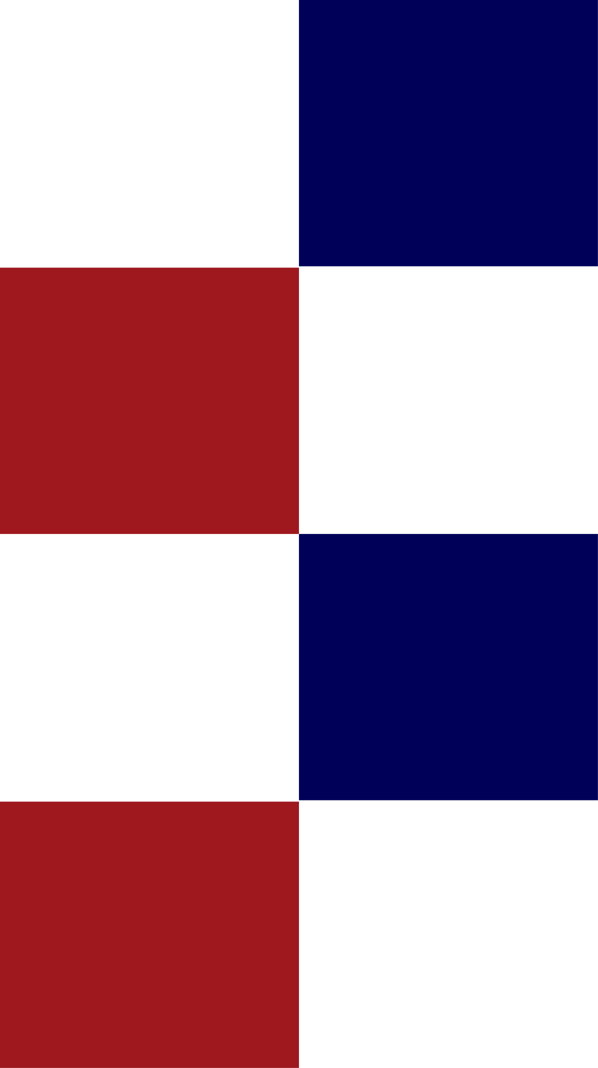 Red, Blue, and Black Square with White Border Clipart