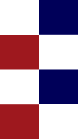 Red, Blue, and Black Square with White Border Clipart