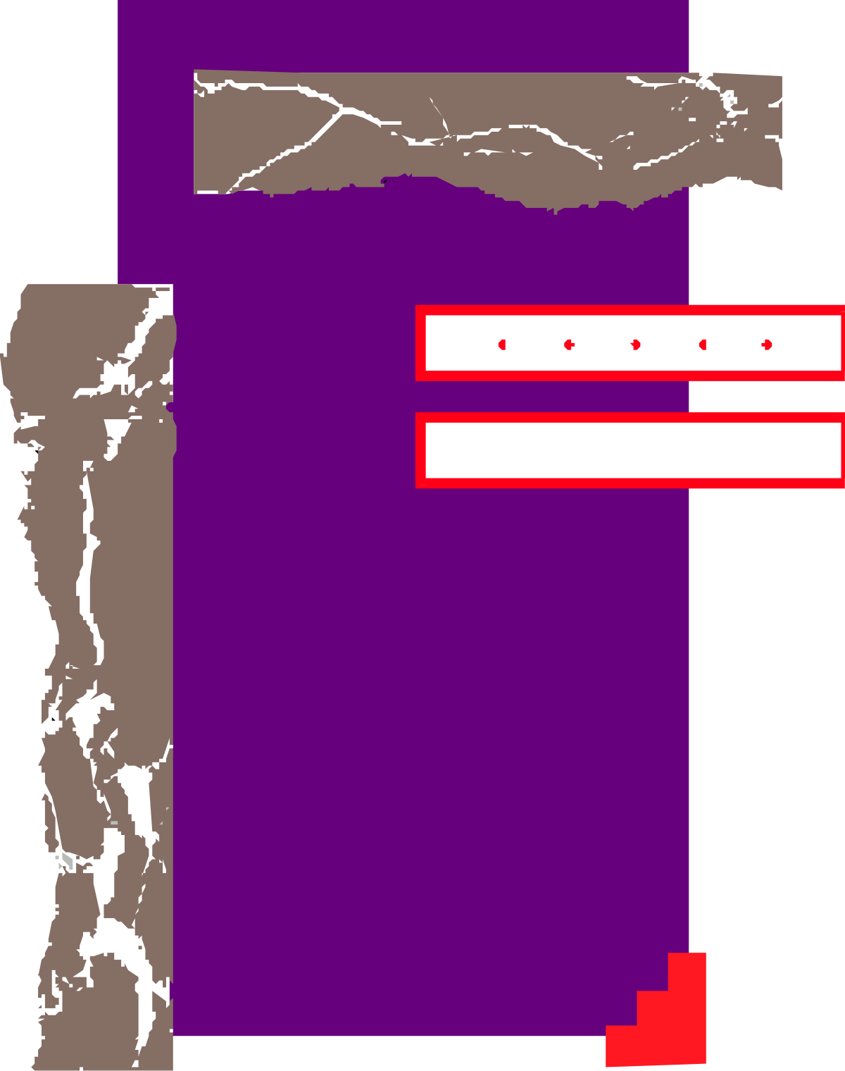 Map with Red and White Lines - Perfect for Navigation and Directions