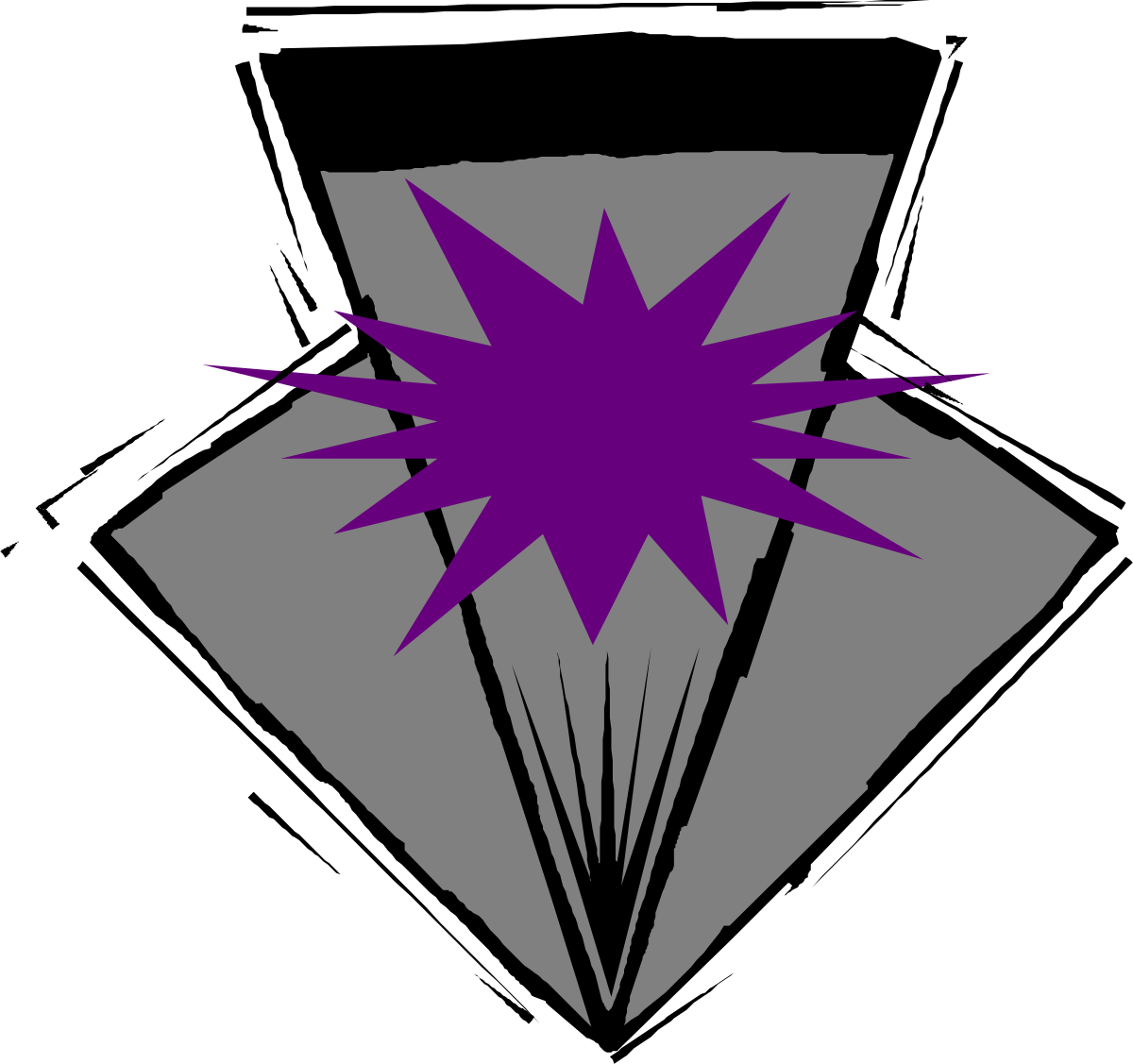 Purple Star Clipart on Black Background for Various Uses