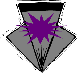Purple Star Clipart on Black Background for Various Uses