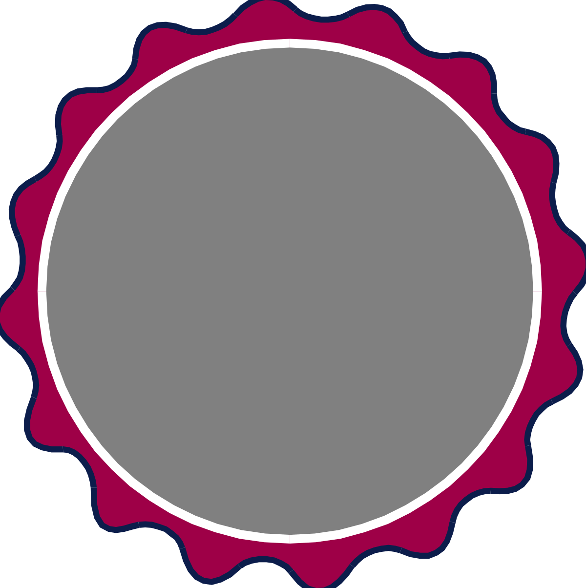 Red and Gray Circle with White Border Clipart for Visual Projects