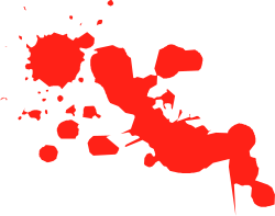 Red Paint on Black Background - Vibrant Clipart for Creative Projects