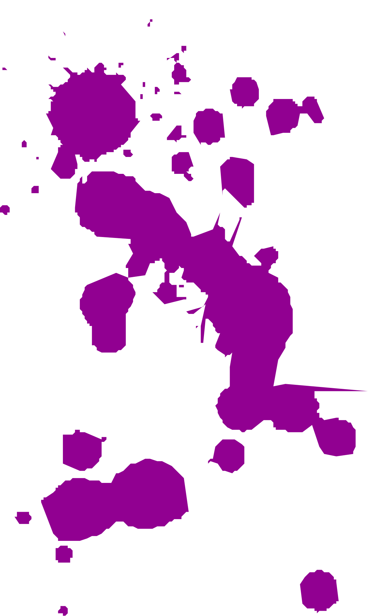 Purple Map on Black Background - Stunning Clipart Design