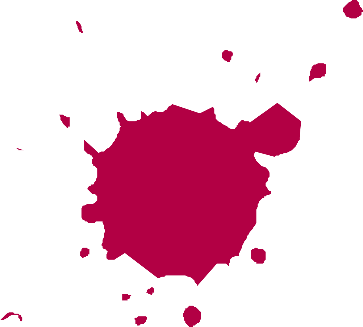 Bold Red Circle on Black Background Clipart