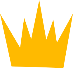 Crown Clipart on Black Background - Royal and Elegant Design
