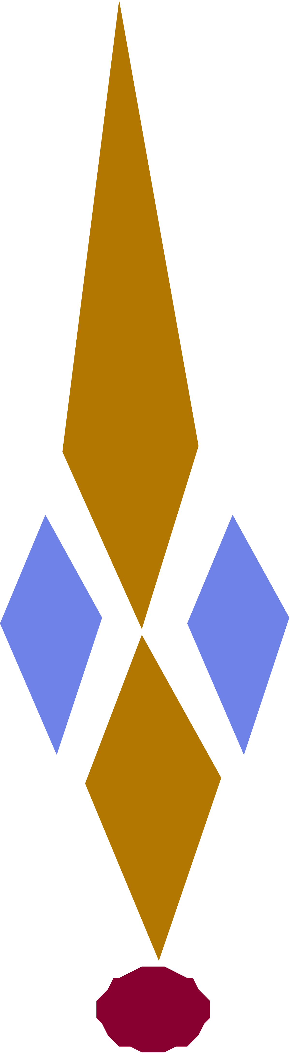 Vibrant Blue and Yellow Triangle with Bold Red Accent Clipart