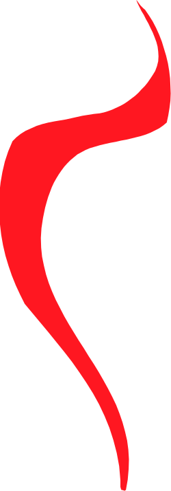 Red Curved Line on Black Background - Elegance in Simplicity