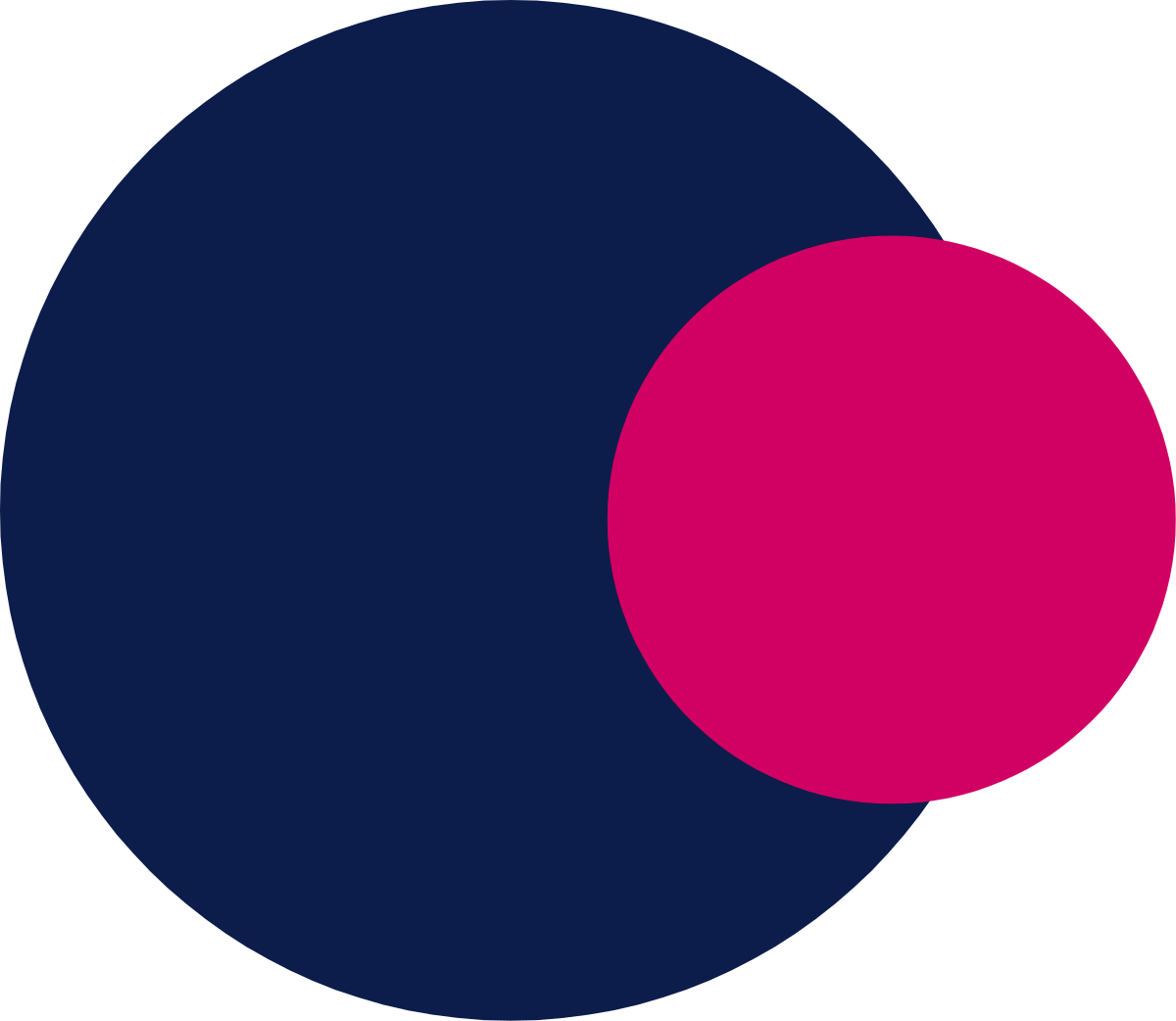 Pink and Blue Circle on Black Background - Vibrant Clipart