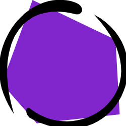 Purple Circle on Black Background Clipart - Bold and Striking Visual Element