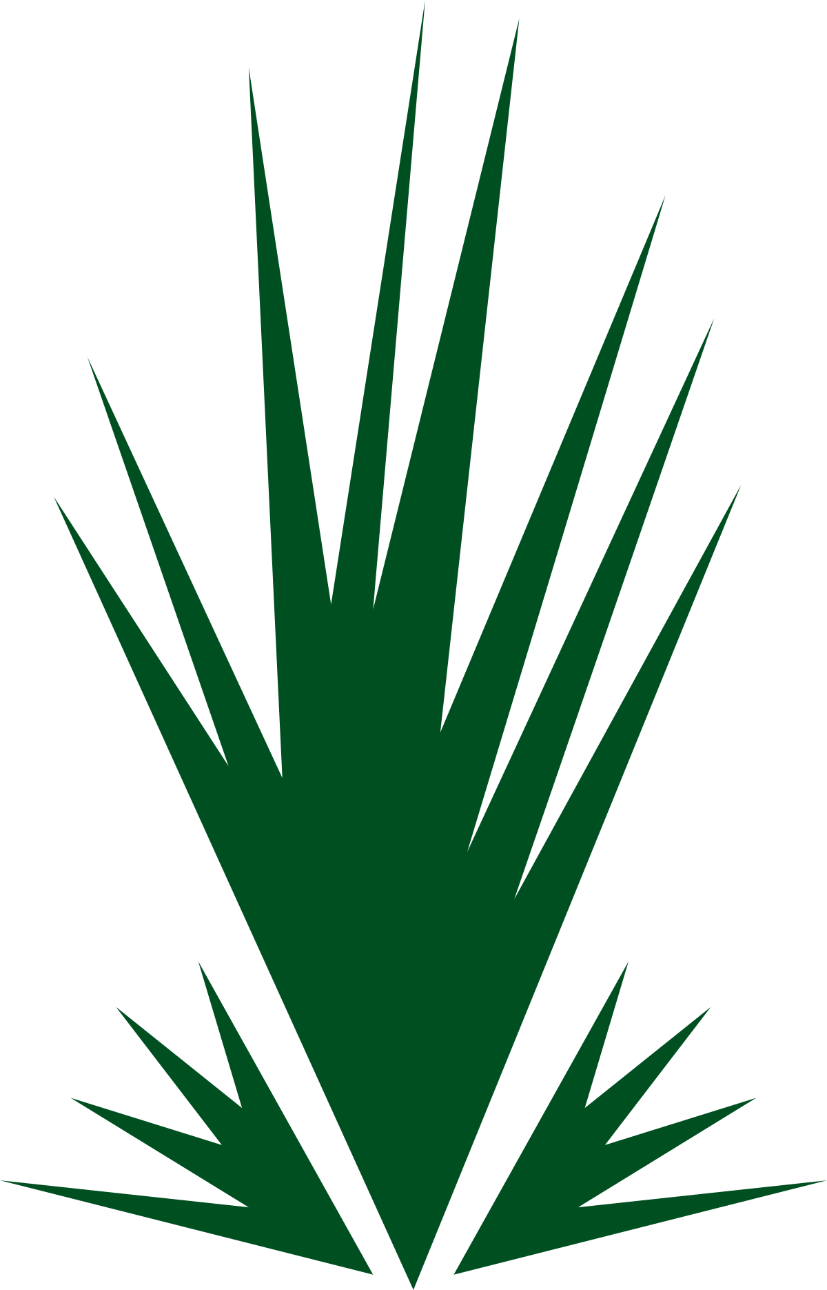 Green Plant on Black Background - Vibrant Nature Clipart