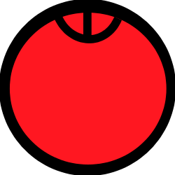 Red Apple Clipart on Black Background - Vibrant and Fresh