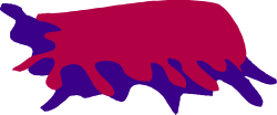 Bison Logo Clipart: Bold Red and Blue Design for Branding