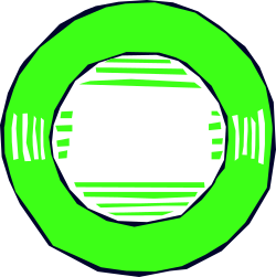 Green Circle with White Center Clipart - Simple and Elegant Graphic Element