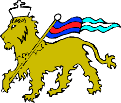 Lion with Flag Clipart - Majestic Symbol of Strength and Freedom