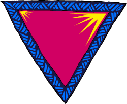 Red Triangle Overlay on Classic Triangle Clipart