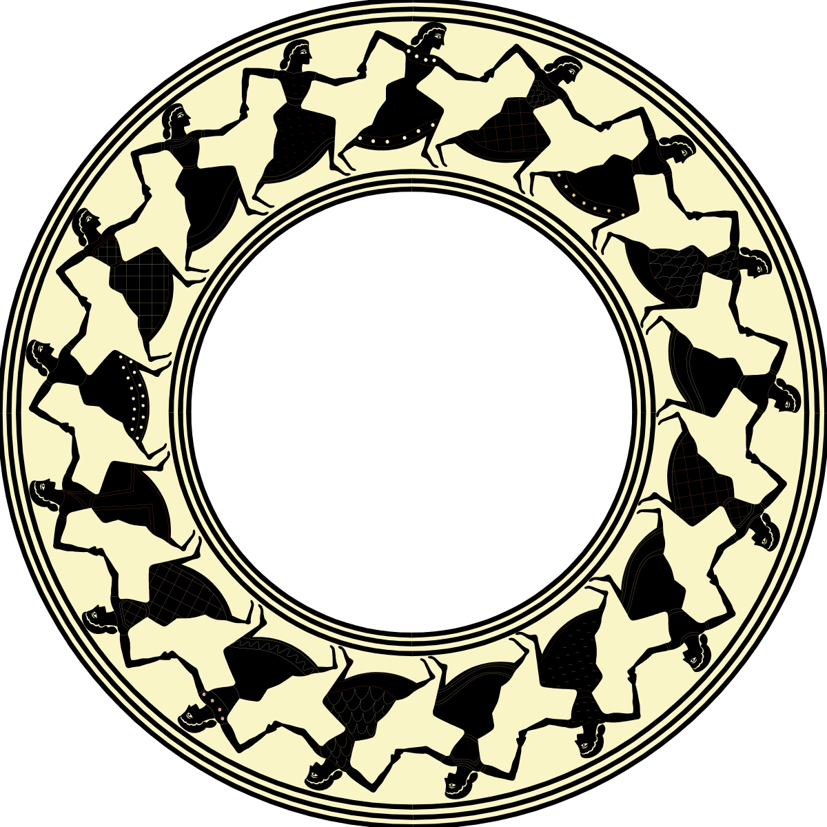 a circular frame with a pattern of cats clip art png transparent Circular Cat Pattern Frame Clipart for Fun Designs