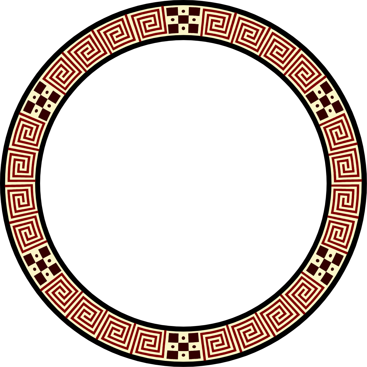 a circular frame with a pattern in the middle clip art png transparent Circular Frame with Intricate Pattern Clipart Design