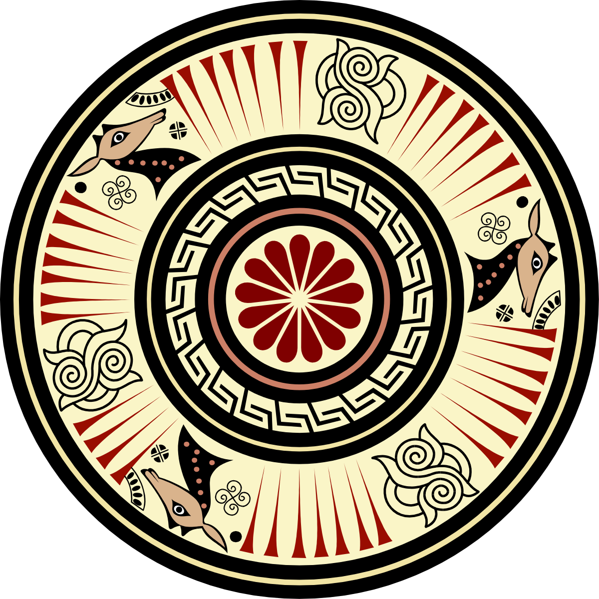 a circular design with a flower in the center clip art png transparent Circular Flower Design Clipart for Creative Projects