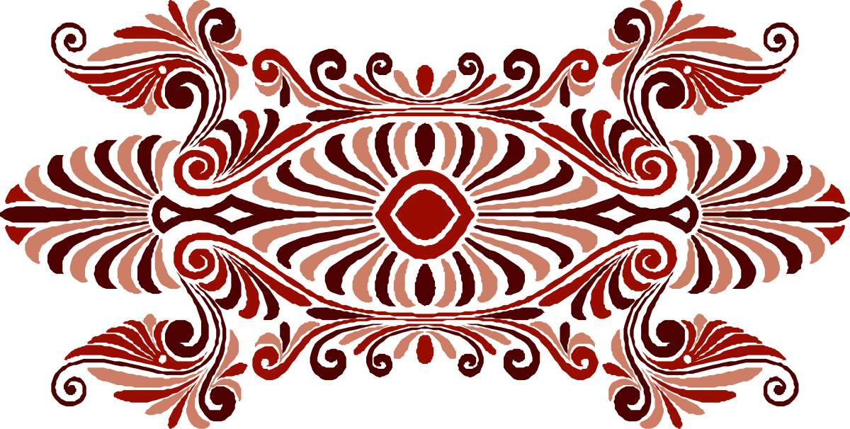 Red and Black Pattern Clipart: Bold Geometric Design