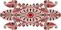 Red and Black Pattern Clipart: Bold Geometric Design