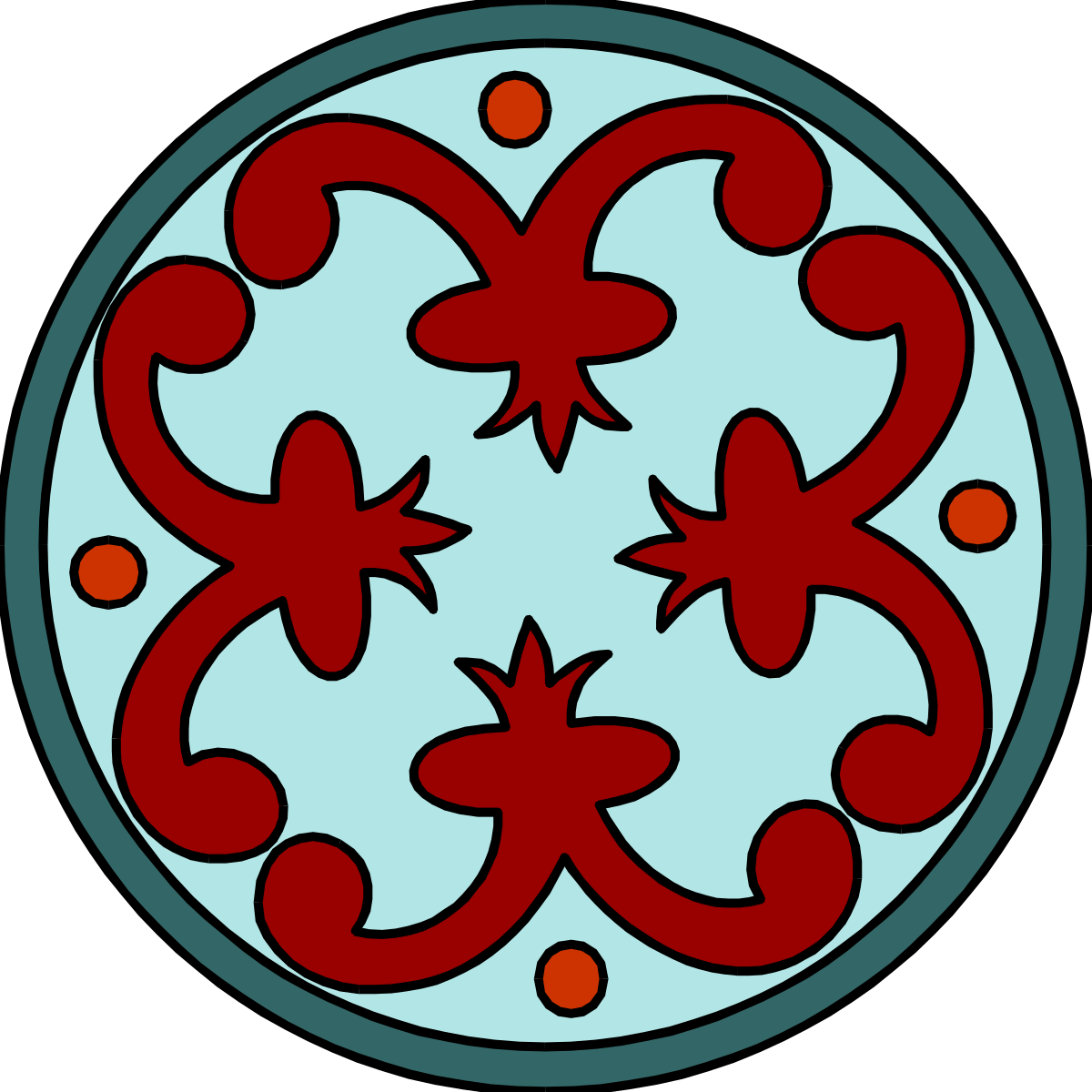 Red and Blue Circles Clipart - Circular Design for Creative Projects