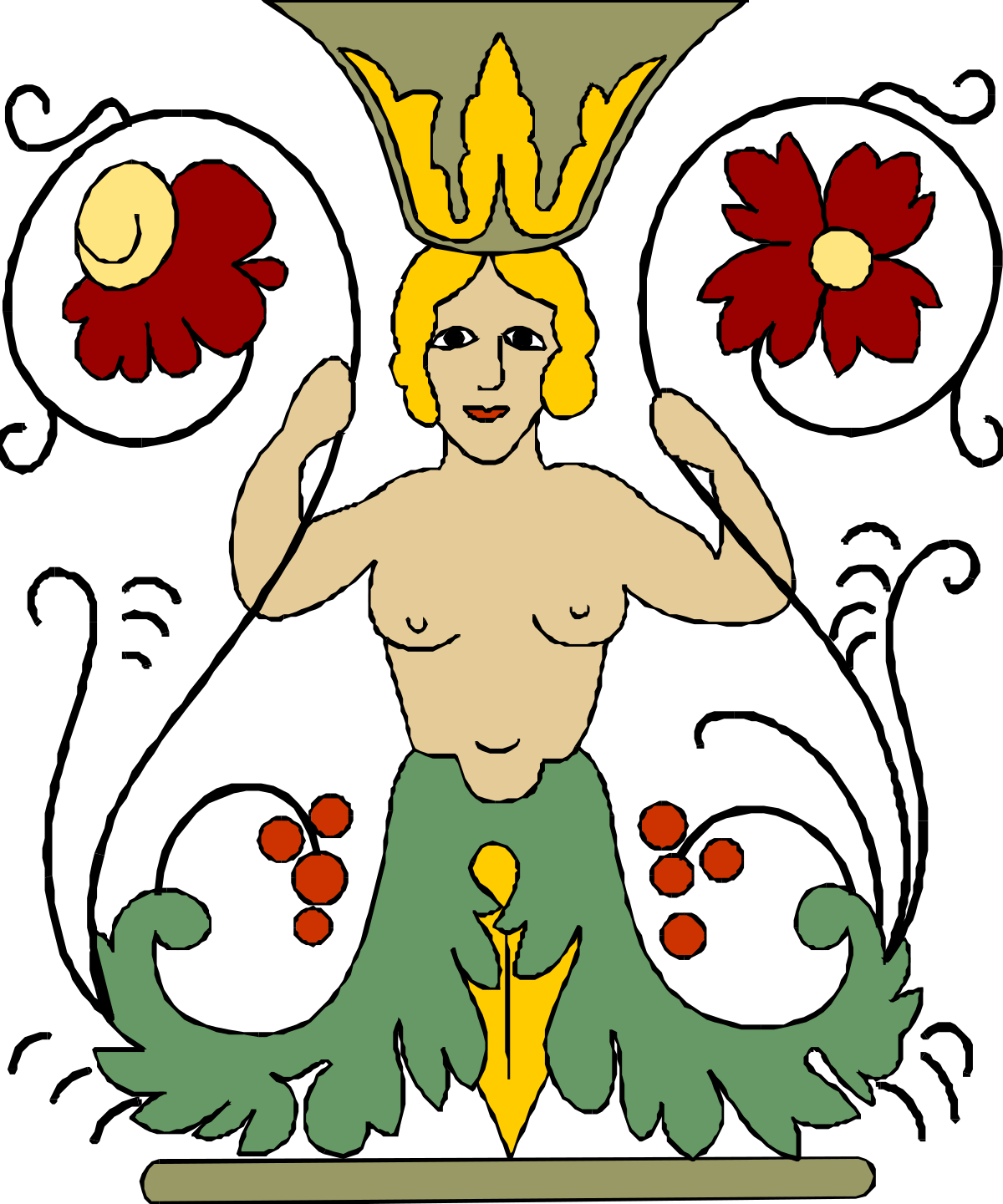 Woman with Flower in Hair - Elegant Clipart for Various Uses