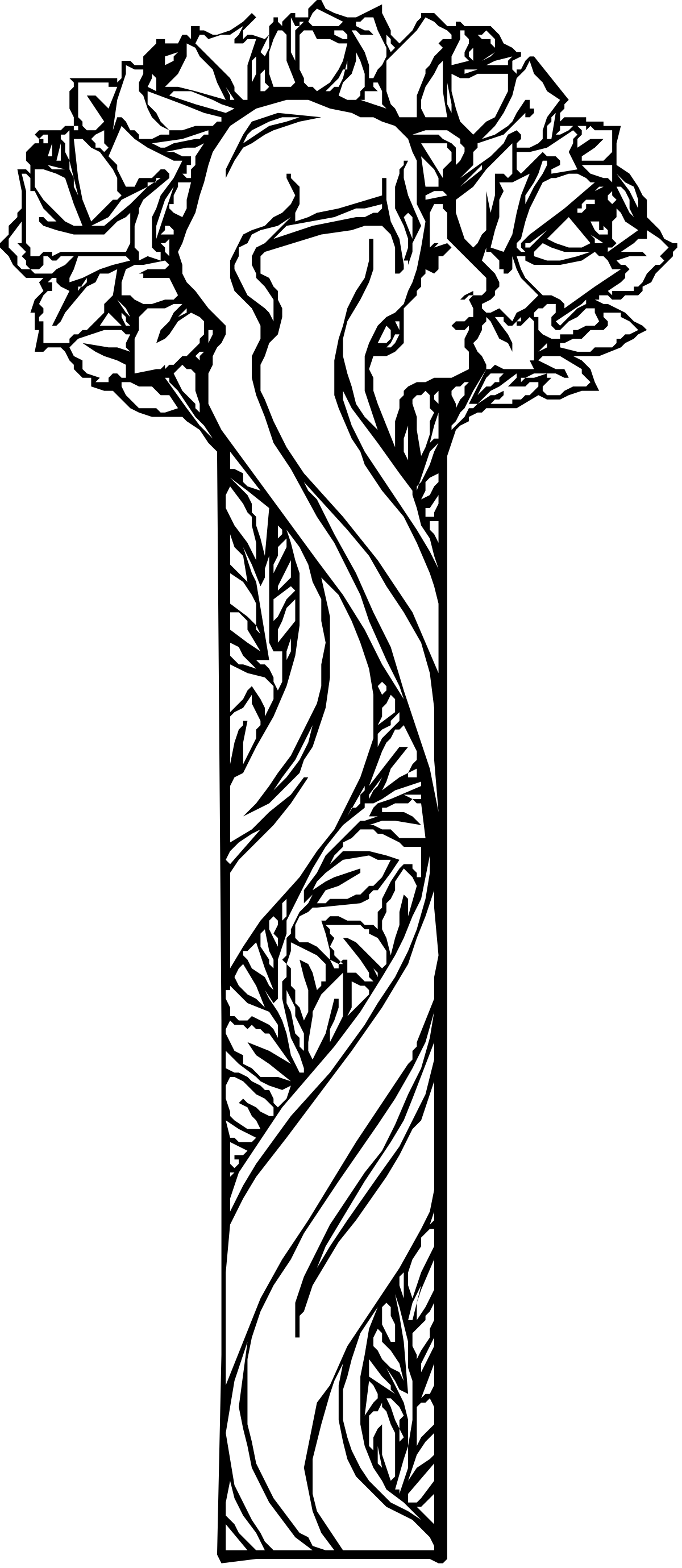 a cross with a tree in the middle clip art png transparent Cross with Tree Clipart: Symbol of Faith and Nature
