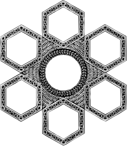 Black and White Hexagon Pattern for Creative Projects