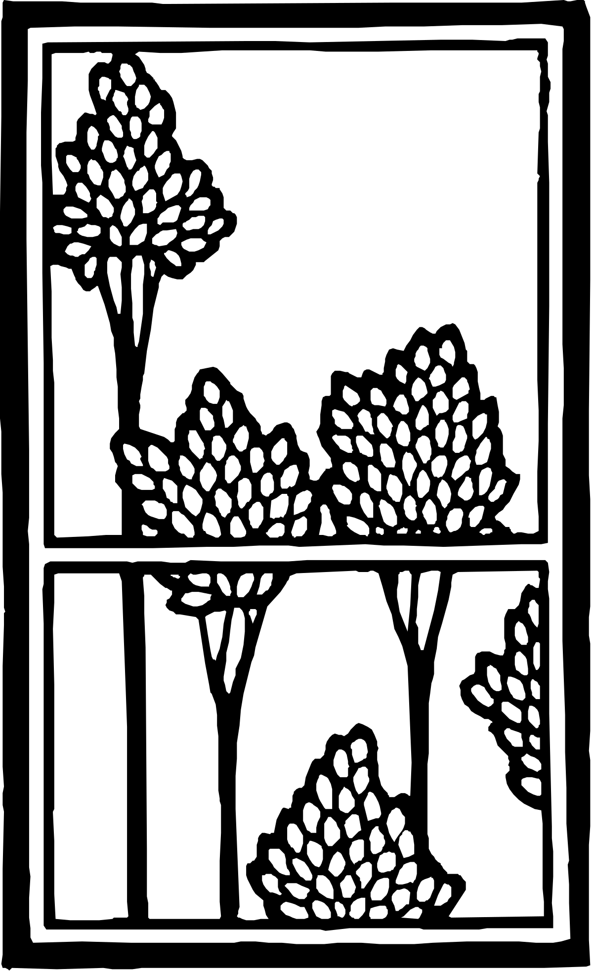 Black and White Tree Illustrations - Unique Clipart Designs
